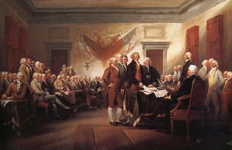 John Trumbull The Declaration of Independence 4 july 1776 oil painting image